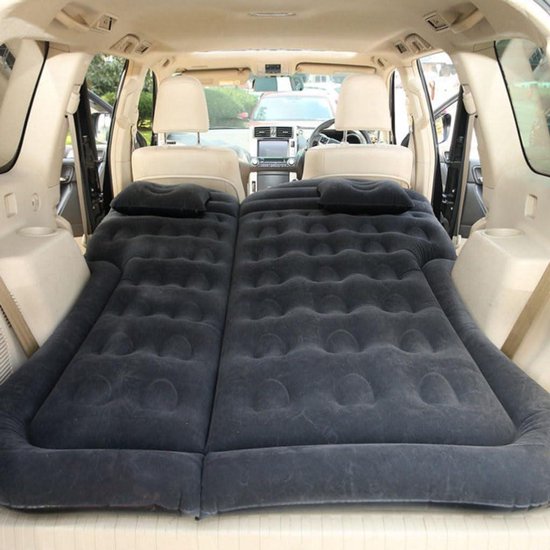 Opblaasbaar Matras - Luchtbed Auto - Comfortabel Slapen - Automatisch Opblazen - 100x135x10 cm - Zwart