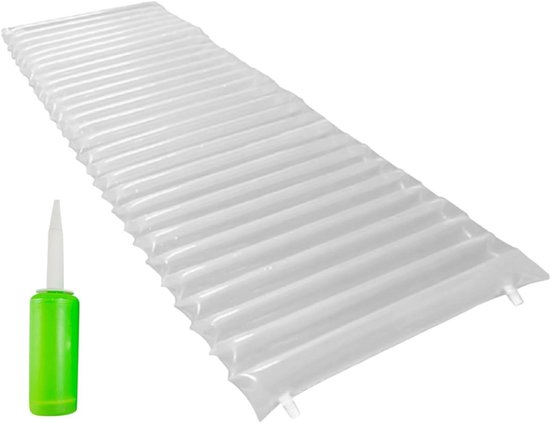 Opblaasbaar matras - Luchtbed kamperen - Buiten slapen - Snel opblazen - 200x60cm - Transparant