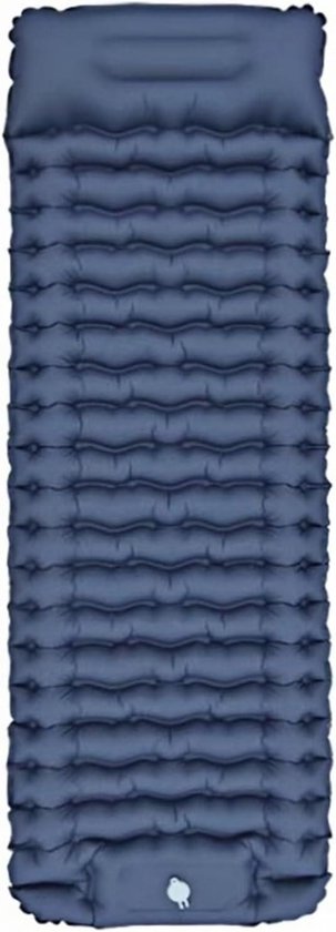 Opblaasbaar Matras - Slaapmat Luchtbed - Kamperen Reizen - Met Ingebouwd Kussen Pomp - One Size - Blauw