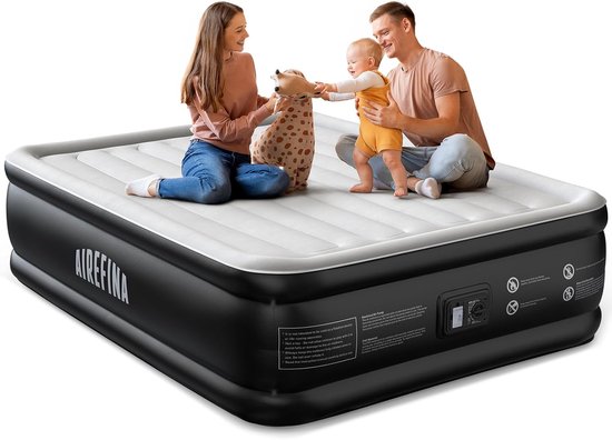 Opblaasbaar Matras voor 2 Personen - Elektrisch, Snel Opblazend en Comfortabel van Merkloos