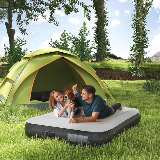 Opblaasbaar Matras voor 2 Personen met Elektrische Pomp - Comfortabel en Compact voor Camping van Intex