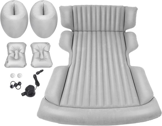 Opblaasbaar Matras Voor Auto Met Elektrische Pomp - Comfortabel Autobed Voor Reizen en Kamperen van Merkloos