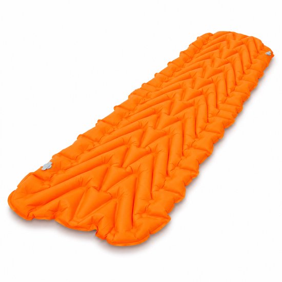 Opblaasbaar Slaapmat 1 Persoons – Luchtbed – Slaapmat – Kampeermatras – Campingmatras – Kampeermat – 190x55x5 cm – Lichtgewicht – Camping Festival Outdoor – Oranje