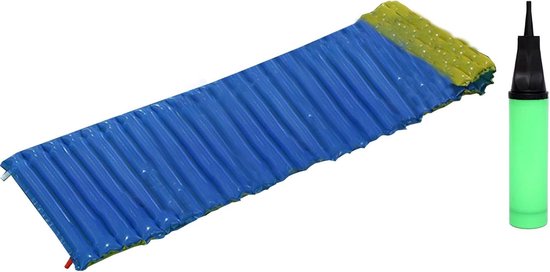 Opblaasbaar Slaapmatje - Campingmat Slaapmat - Kamperen Backpacken Wandelen - Waterdicht Lichtgewicht - 200x70x5 cm - Blauw van Merkloos