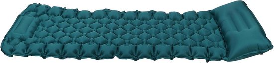 Opblaasbaar Slaapmatje - Kampeer Mat - Comfortabel Slapen - Voetpomp Ontwerp - 30 x 16 x 7 cm - Nylon