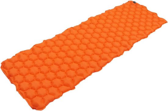 Opblaasbaar Slaapmatje - Kampeer Matje - Buiten Kamperen - Lichtgewicht Compact - 192x58x6cm - Oranje