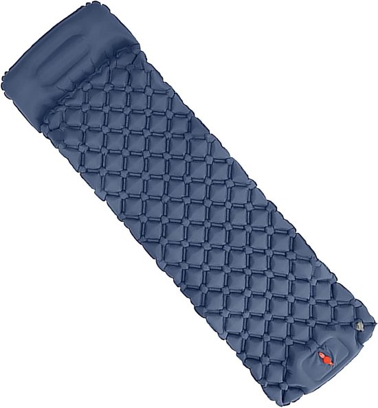 Opblaasbaar Slaapmatje - Kampeer matje Matras - Kamperen Buiten - Ergonomisch Ontwerp - 190x58x5cm - Blauw