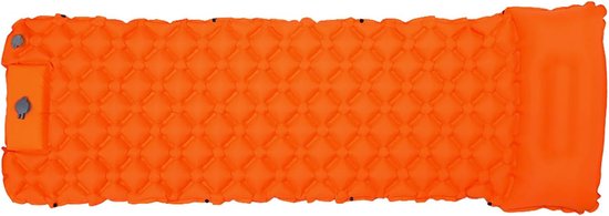 Opblaasbaar Slaapmatje - Kampeer Matras - Outdoor Slapen - Ingebouwde Voetpomp - 190 x 60 cm - Oranje