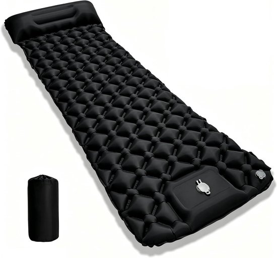 Opblaasbaar Slaapmatras - Kampeerluchtbed Outdoor Mat - Kamperen en Reizen - Geïntegreerde Voetpomp - 180 x 60 x 5 cm