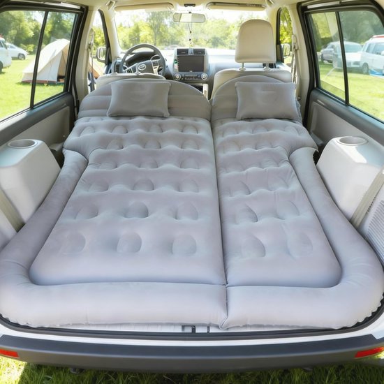 Opblaasbaar SUV-luchtmatras voor auto en camping - Compact en draagbaar met elektrische pomp van Merkloos
