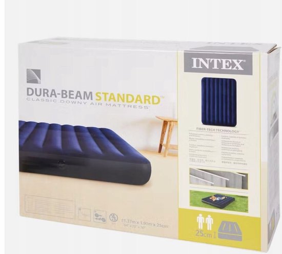 Opblaasbaar Tweepersoons Luchtbed 191x137x25cm van Merkloos