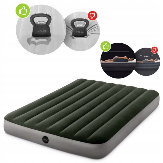 Opblaasbaar Tweepersoons Matras 191x137x25 cm - Comfortabel & Waterdicht van Merkloos