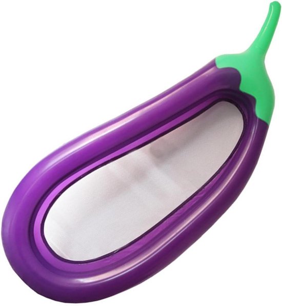 Opblaasbaar Vlot - Luchtbed Zwembad - Ontspannen in Water - Aubergine Vorm - 250 x 110 cm - Paars