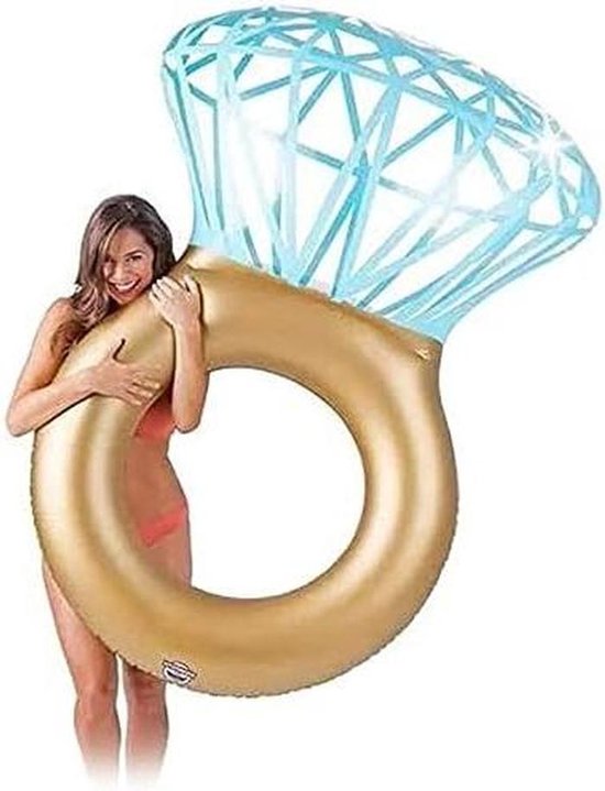 Opblaasbaar Vlot - Zwemband Strand - Waterpret Zomer - Uniek Diamant Design - 300 Gram - Transparant