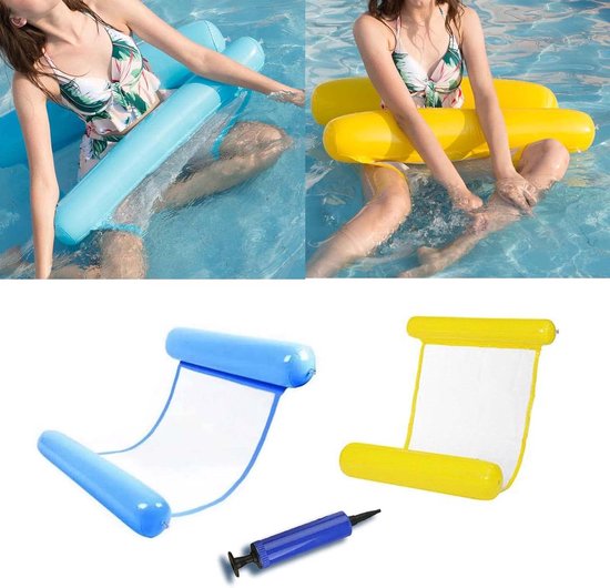 Opblaasbaar zwembad 2 stuks - 4-in-1 waterhangmat loungestoel strand speelgoed waterhangmat van Intex