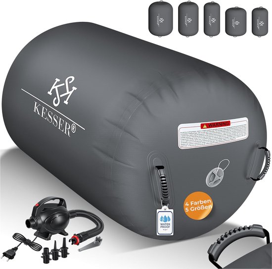 Opblaasbare Airtrack - Turnmat Balanstrainer - Gymnastiek Yoga Fitness - Inclusief Pomp Draagtas - 120 x 90 cm van Merkloos