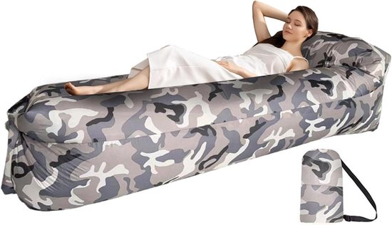 Opblaasbare Bank - Luchtbed Meubel - Comfortabel Ontspannen - Snel Opgeblazen - 170 x 60 cm - Blauw