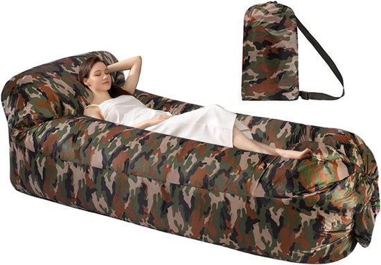 Opblaasbare Bank - Luchtstoel Camping - Buiten Ontspannen - Snel Opblazen - 240 x 70 cm - Uniek