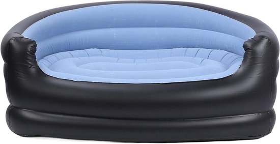 Opblaasbare Bank - Luchtstoel Dubbel - Kamperen Strand - Sterk PVC Materiaal - 135 x 84 x 62 cm - Blauw