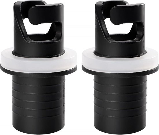 Opblaasbare Boot Adapter - Kajak Adapter Ventiel - Boot Opblazen - Stevige Kunststof Structuur - 2 Stuks - Zwart