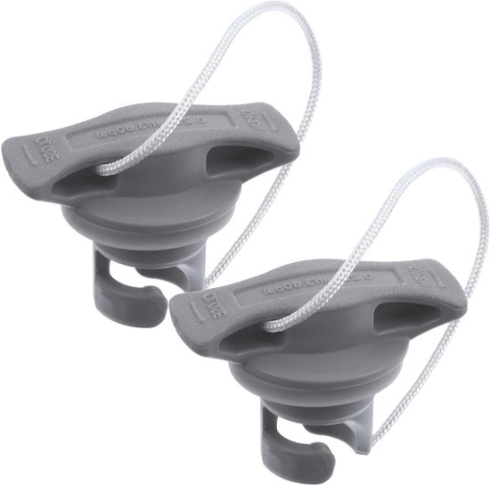 Opblaasbare Boot Ventiel Adapter - Luchtboot Deksel - Watersport Accessoires - Luchtdicht en Lekvrij - 6 Stuks 5x3.5CM - Lichtgrijs