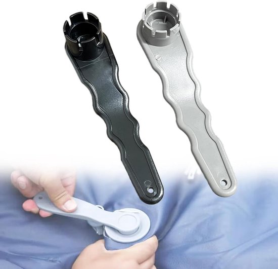 Opblaasbare Boot Ventiel Sleutel - Reparatie Tool Kit - Watersport Reparatie - 2 Verschillende Maten - 3cm Diameter - Zwart Grijs van Merkloos
