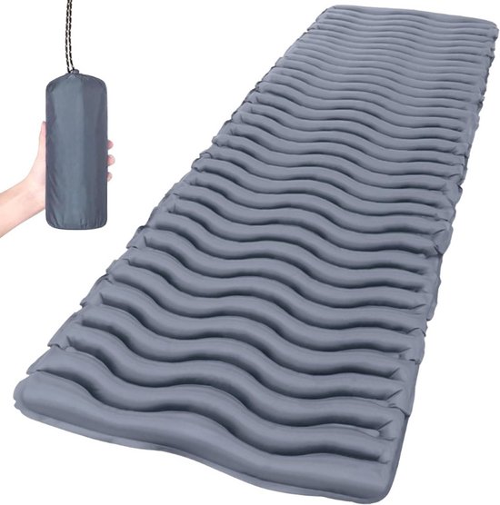 Opblaasbare Camping Isomatte - Luchtmatras Voor Buiten - Waterdichte En Antislip Slaapmat - Lichtgewicht En Vochtbestendig - Ideaal Voor Kamperen - Trekking - Reizen van Merkloos