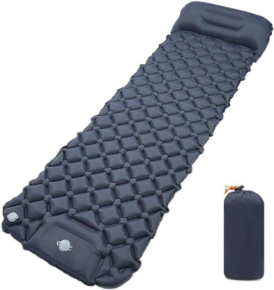 Opblaasbare Camping Slaapmat - Zelfopblazend, Ultralicht met Voetpomp voor Tent en Reizen - Ideaal voor Kamperen en Outdoor Activiteiten van Merkloos