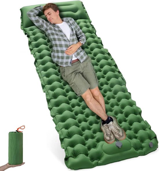 Opblaasbare Camping Slaapmatras - Ultralicht en Compact - Voor Kamperen en Backpacken van Merkloos