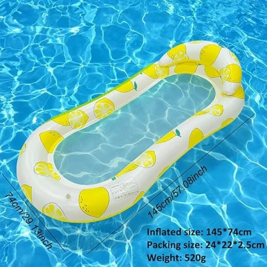 Opblaasbare drijvende hangmat voor zee, luchtmatras voor zwembad,, strand, 75 x 150 cm, voor bruining en zomerfeesten voor volwassenen Merk: LieIe van Merkloos