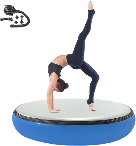 Opblaasbare gymnastiekmat 20 cm - Trainingsmat voor yoga, tumbling en sport