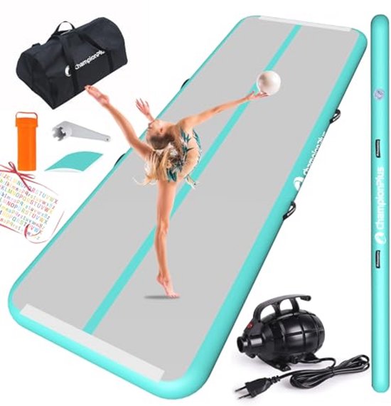 Opblaasbare Gymnastiekmat 4/8 cm - Airtrack Tuimelmat voor Thuis en Training