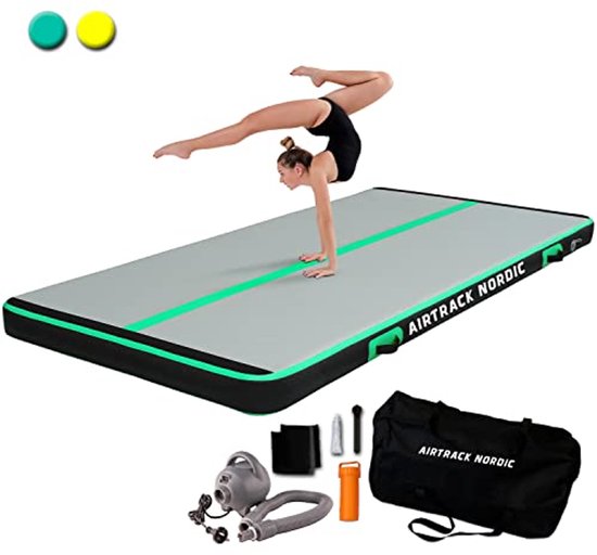 Opblaasbare Gymnastiekmat met Elektrische Luchtpomp - Ideaal voor Thuisgebruik, Yogasessies en Training van Merkloos