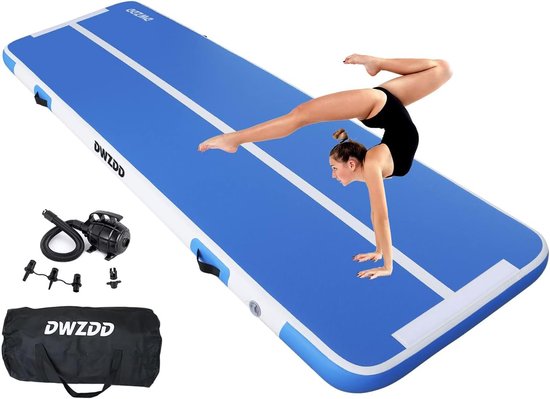 Opblaasbare Gymnastiekmat voor Kinderen - Multifunctionele Trainingsmat voor Thuis en Buiten - Ideaal voor Fitness, Cheerleading en Watersport