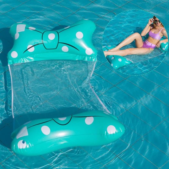 Opblaasbare hangmat 4-in-1 loungestoel voor zwembad - Waterhangmat voor volwassenen en kinderen van Merkloos
