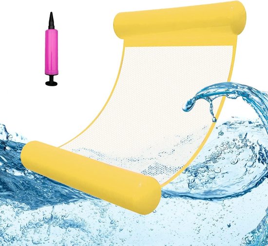 Opblaasbare Hangmat voor Zwembad - 4-in-1 Zwemstoel, Matras en Drijvende Relaxplek voor in de Zee