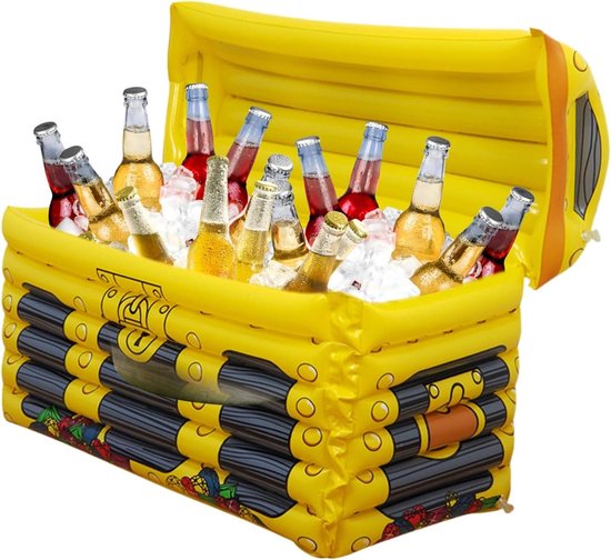 Opblaasbare IJsemmer - Drankkoeler Serveeremmer - Feestelijke Koeling - Schatkist Ontwerp - 60x38x30cm - Niet gespecificeerd