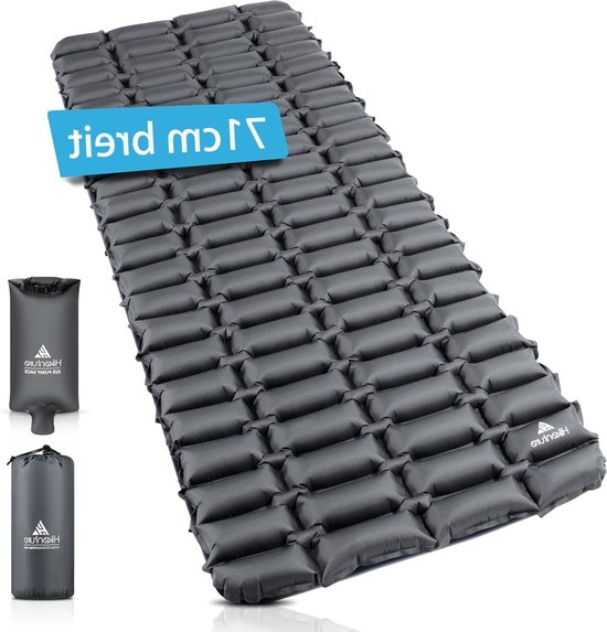 Opblaasbare Isolatiemat Ultralicht 71 cm Breed - Kleine Verpakkingsmaat - Outdoor Slaapmat - B2 van Merkloos
