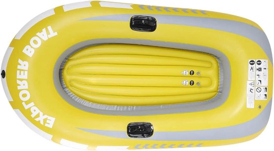 Opblaasbare Kajak - Luchtboot Kano - Waterpret Beleven - Dubbele Klep Ontwerp - Voor 2 Personen - Geel