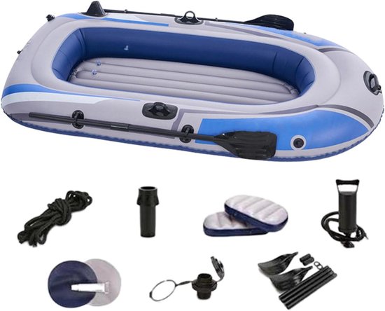 Opblaasbare Kajak - Waterboot Vlot - Waterpret Beleven - 4 Luchtkamers - 230 x 125 cm - Blauw