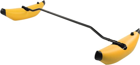 Opblaasbare Kajakstabilisator - Drijvende Bootaccessoire - Watersport Stabiliteit - Inclusief Reparatieset - 75 cm - Geel