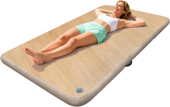Opblaasbare Kampeer Matras - Kampeerbed Luchtbed - Buiten Kamperen - 15cm Dikke Vulling - 200x65cm - Meerkleurig