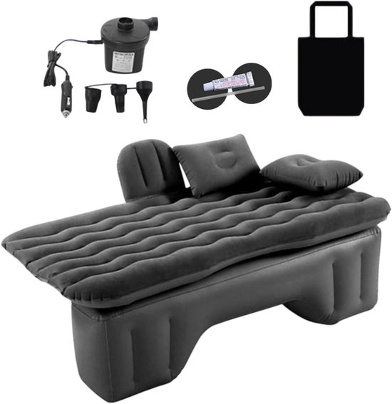 Opblaasbare Kampeermatras - Reismatras Luchtbed - Kamperen en Reizen - Ergonomisch Ontwerp - 135x70 cm - Zwart