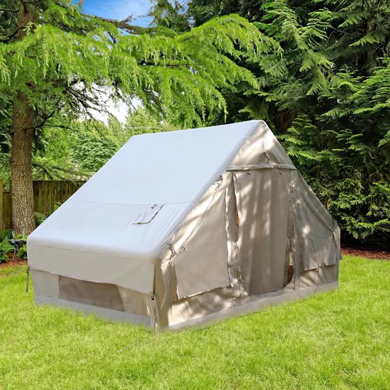 Opblaasbare Kampeertent - Luxe Outdoor Tent - Comfortabel Kamperen - Snelle Opbouw - 300x210x200cm - beige