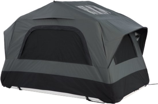 Opblaasbare kampeertenten met handpomp, opblaasbare daktent - Grijs + zwart van Skandika