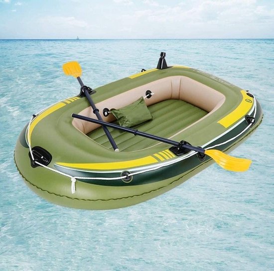 Opblaasbare Kano - Opblaasboot - Waterpret - Dubbel Persoons - 180 kg draagvermogen - Blauw