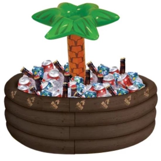 Opblaasbare koelbox palmboom BBQ kunststof 72,3 x 67,3 cm van CozyLife Stylistix