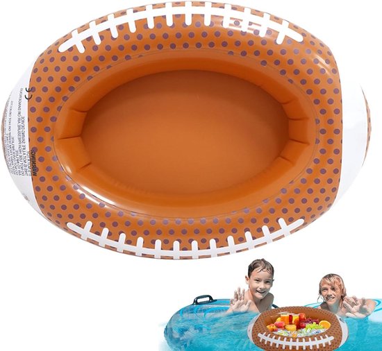 Opblaasbare koeler - Draagbare ijsemmer - Dranken koel houden - Sportief bal design - 64 x 64 cm - Rugby-ijsbar