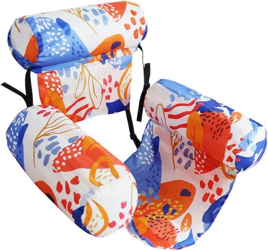 Opblaasbare Ligstoel - Drijvend Vlot - Ontspannen op Water - Verstelbare Banden - 90x40 cm - Oranje