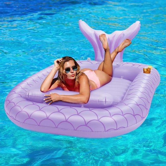Opblaasbare Ligstoel voor Zonnebaden en Ontspannen - Tanning Ride-ons voor Zwemmen - Multifunctionele Opblaasbare Lounge voor Zwembad - Zomerplezier Accessoire van Merkloos